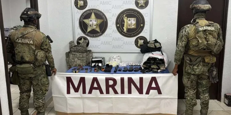 Marina y policía desmantelan centro de operaciones en Peñasco, hay 4 detenidos