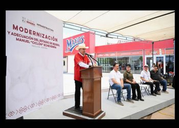 Arranca Gobernador Durazo modernización del estadio de Los Mayos “Ciclón” Echeverría