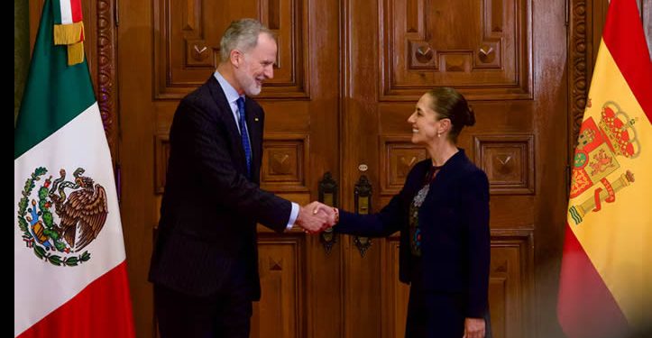 El rey Felipe VI y Claudia Sheinbaum entierran el distanciamiento entre España y México con un encuentro en Palacio Nacional