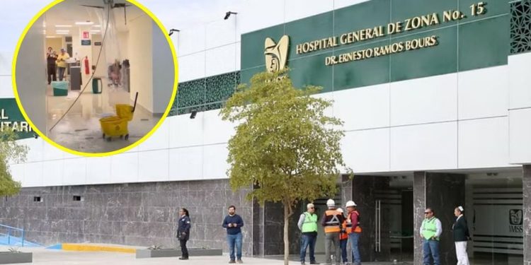 IMSS Sonora atiende filtraciones de agua en el Hospital General de Zona No. 15 tras fuertes lluvias