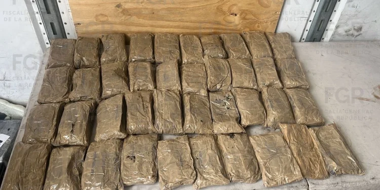 FGR asegura 20 kilos de heroína en la frontera de Sonora; detienen a conductor