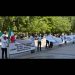 Jubilados y pensionados federales se manifiestan en palacio de gobierno