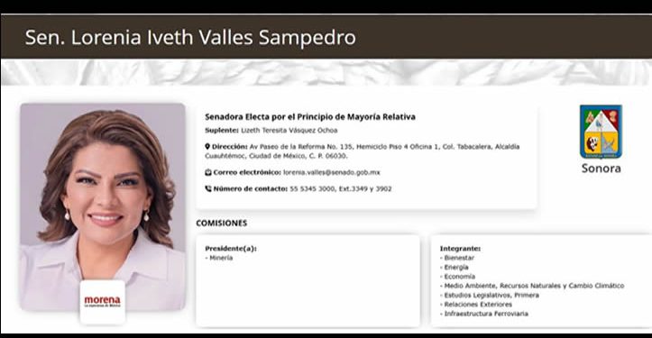Aprueban licencia a Lorenia Valles para dejar el cargo de Senadora