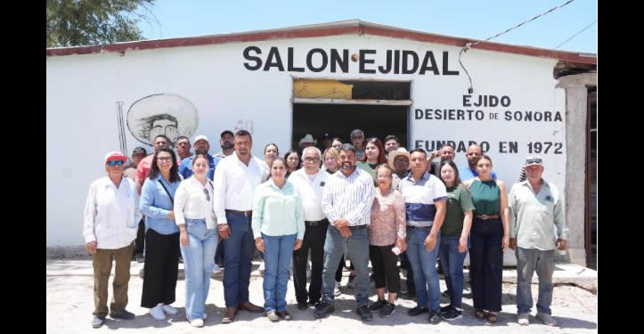 Productores del Ejido Desierto de Sonora y Gobierno estatal acuerdan plan para tecnificación de riego