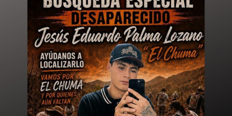 Colectivos de madres de Sonora llegarán a Guasave para buscar a Jesús Eduardo Palma Lozano