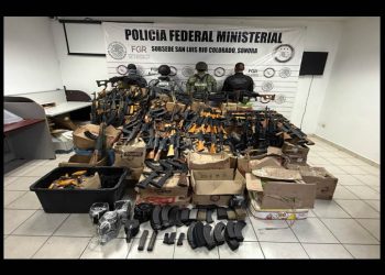 Aseguran 81 armas largas y más de 270 mil cartuchos en San Luis Río Colorado, Sonora