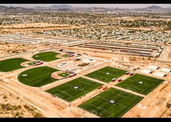 Construcción de Unidad Deportiva en Hermosillo registra avance del 85%