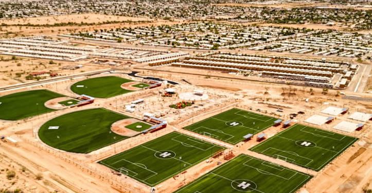 Construcción de Unidad Deportiva en Hermosillo registra avance del 85%