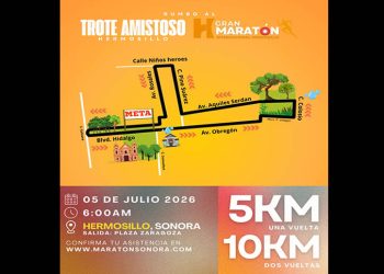 Conoce la ruta del Trote Amistoso rumbo al Gran Maratón Internacional Hermosillo