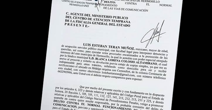 Ayuntamiento de Hermosillo denuncia penalmente a Covafam por bloqueo de vialidades