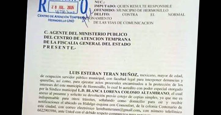 Ayuntamiento de Hermosillo denuncia penalmente a Covafam por bloqueo de vialidades
