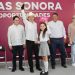 Entrega Durazo equipamiento y becas en municipios del noroeste
