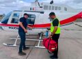 Helicóptero de la Policía Estatal salva una vida en la comunidad guarijía de Aquinavo