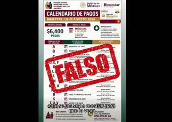 Circula en redes calendario de pago FALSO de los programas sociales del gobierno federal del bimestre julio-agosto