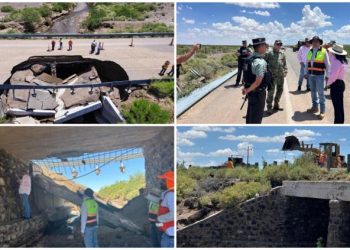 Cierran puente destruido en Janos-Sonora; arranca operativo