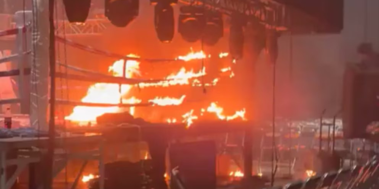 Secretario de Gobierno de Sonora descarta cobro de piso en la entidad tras incendio en evento de box de influencers