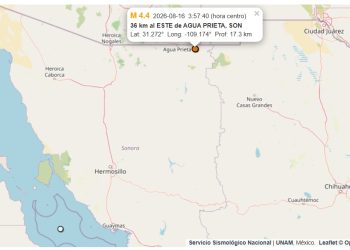 Sismo de 4.4 de magnitud se registra en Agua Prieta