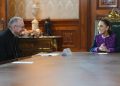 Sheinbaum se reúne con Pietro Parolin, secretario de Estado del Vaticano, en Palacio Nacional