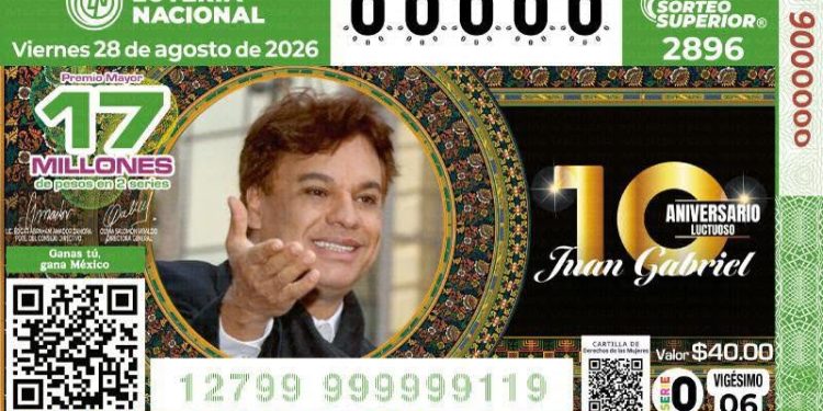 Así Es el Cachito Conmemorativo de Juan Gabriel de Lotería Nacional; Fecha del Sorteo