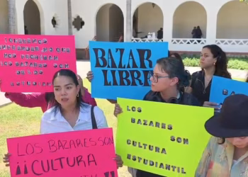 Estudiantes de Unison se Manifiestan Ante Lineamientos Para Ventas Ambulantes en la Universidad