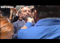 Encara priista a morenista: con empujones y acusaciones discuten en patio del Senado