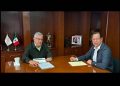 Javier Ceballos Corral se reúne con el líder nacional del SNTE Alfonso Cepeda Salas
