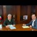 Javier Ceballos Corral se reúne con el líder nacional del SNTE Alfonso Cepeda Salas