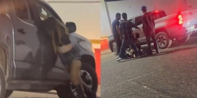 Golpearon a mujer desde pick up; conductor aceleró y la arrastró en Agua Prieta
