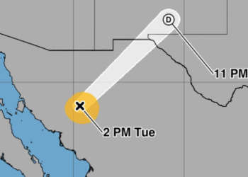 ¡Polo pierde fuerza! Se degrada a tormenta tropical y acelera sobre Sonora rumbo al noreste