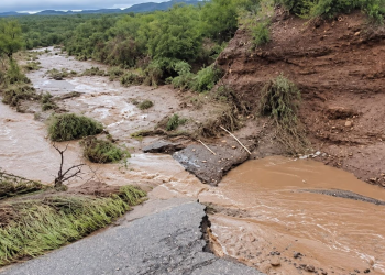 Colapsa Puente y Deja Incomunicado a Suaqui Grande tras Lluvias por Huracán Polo en Sonora