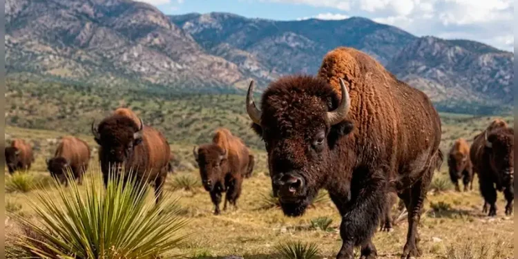 Llegaron en 2009 siendo solo 23 y ahora son 500: el experimento que regresó los bisontes a México tras desaparecer por la caza humana