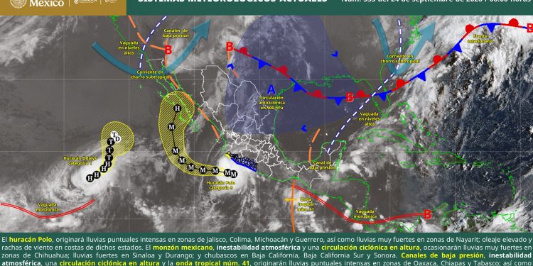 SMN alerta que Huracán Polo atravesará BCS y tocará tierra en Sonora: cuándo y con qué potencia