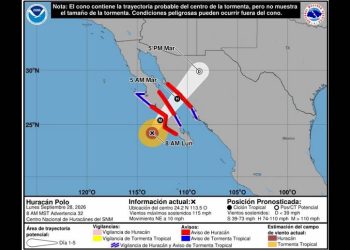 Actualiza CEPC sobre desplazamiento del Huracán “Polo” que se dirige a Sonora con categoría 3