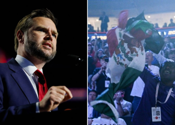 “Si tanto amas a México, mueve tu trasero hacia allá”; JD Vance arremete contra manifestante que ondeó bandera mexicana