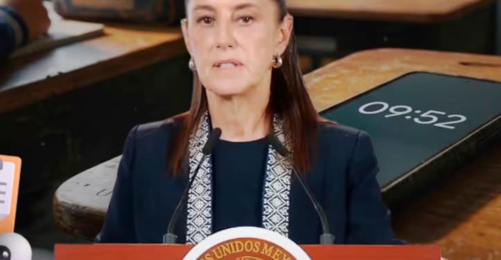 Sheinbaum revela fecha y reglas para el uso de celulares en escuelas de México