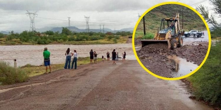 Fuertes lluvias azotan Guaymas y Empalme, reportan deslaves y casas inundadas