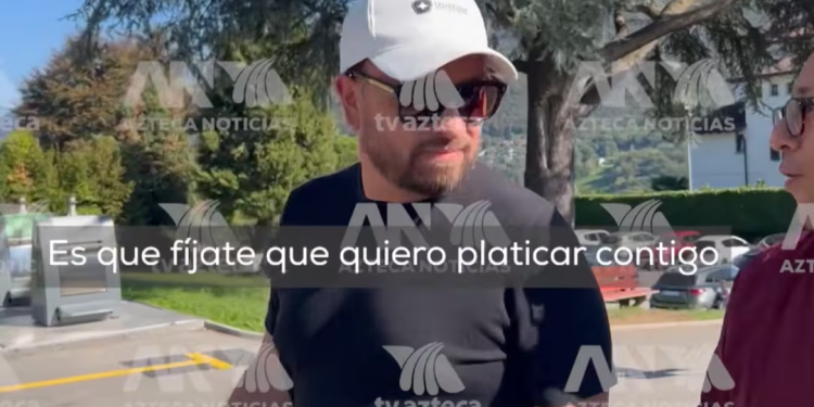 Localizan a Amílcar Olán en Suiza; arrebata celular a reportero de Azteca Noticias y evita entrevista