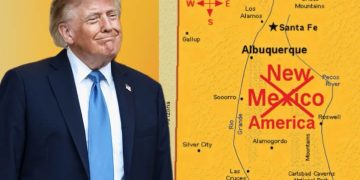 Ahora Trump publica mapa y cambia el nombre de Nuevo Mexico por ‘Nueva America’