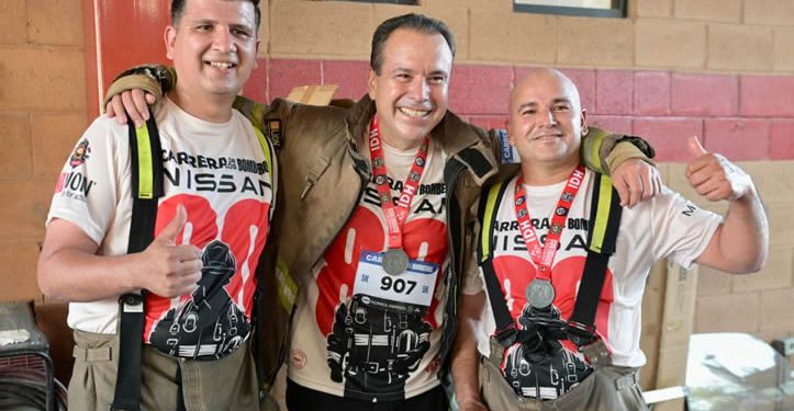 Más de mil personas participan en la Carrera por los Bomberos en Hermosillo