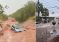 Inundaciones en Guaymas, Sonora: Vehículos y Una Mujer son Arrastrados por la Corriente