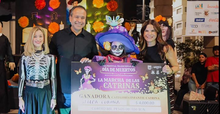 Autoridades de Hermosillo realizan la octava edición del Festival del Día de Muertos y premian la Marcha de las Catrinas
