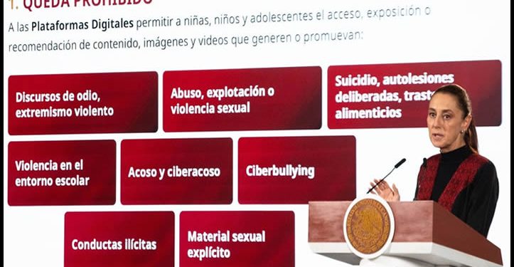 Sheinbaum presenta proyecto de decreto para obligar a plataformas digitales a bajar contenidos que inciten violencia y odio