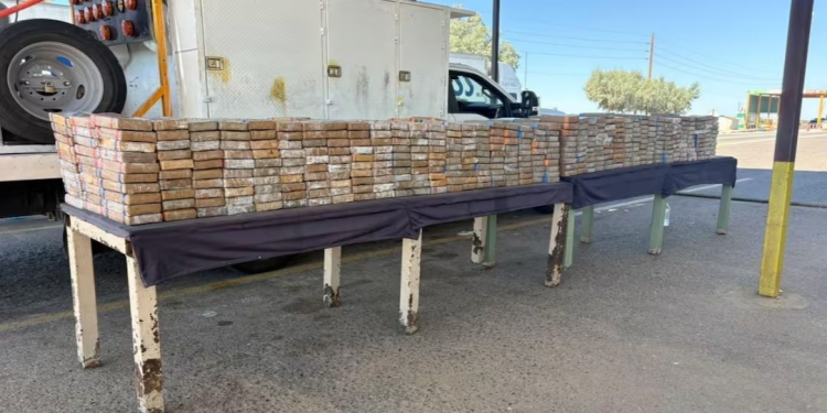 Aseguran mil 201 kilogramos de narcóticos en San Luis Río Colorado; detienen a dos personas y decomisan una camioneta