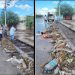 Realizan trabajadores del Ayuntamiento de Hermosillo limpieza de rejillas pluviales por las lluvias de este domingo