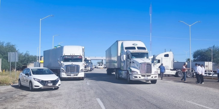 Manifestación de transportistas fue pacífica en Sonora